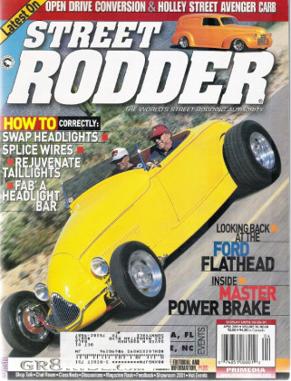STREET RODDER 2001 APR - HALOGENS FOR A '37-'39 FORD, CUSTOM HEADLIGHT BARS